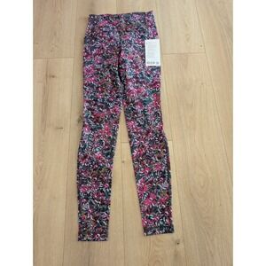 NWT Lululemon‎ Swift Speed High-Rise Tight 28" Floral Electric Multi Sz 4 W5DD9S